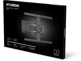 Кронштейн для телевизора Hyundai SL-F1 черный 43"-90" макс.50кг настенный поворотно-выдвижной и наклонный (HMS90FD350BK16)