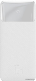 Портативное зарядное устройство Baseus PPBD050002 Bipow Digital Display Power Bank 10000mAh 15W White модель PPBD10 Overseas Edition, в комплекте кабель USB-Micro USB, 25 см