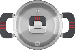 Кастрюля 1.2л Rondell Stripes RDS-1636, нержавеющая сталь, с крышкой