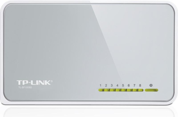 Коммутатор TP-LINK TL-SF1008D, неуправляемый