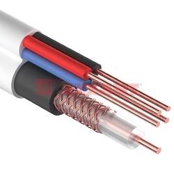 REXANT 01-4021 Кабель видеонаблюдения +4 жилы 100м белый ККСВ