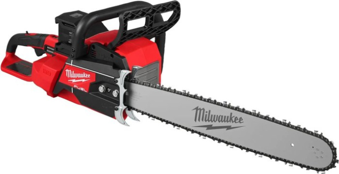 Электропила цепная Milwaukee M18F2CHS50-0 (4933480120) (цепная, двухаккумуляторная, Li-on, длина цепи: 50 см, толщина: 1.3 мм, емкость бака для масла: 169 мл, скорость цепи: 14.3 м/с)