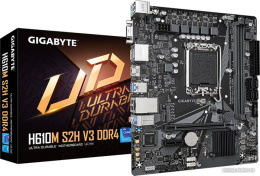 Материнская плата Gigabyte H610M S2H V3 DDR4 Soc-1700 Intel H610 2xDDR4 mATX AC`97 8ch 7.1 GbLAN+VGA+HDMI+DP