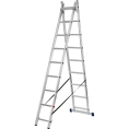Алюминиевая двухсекционная лестница СИБРТЕХ 2х9 ступеней 97909