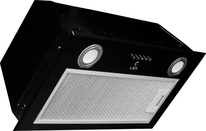 Вытяжка встраиваемая Lex GS Bloc P 600 BL черный управление: кнопочное (1 мотор)