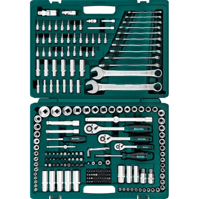 Универсальный набор инструмента KRAFTOOL X drive 216 предм. 1/2"+3/8"+1/4" 27888-H216