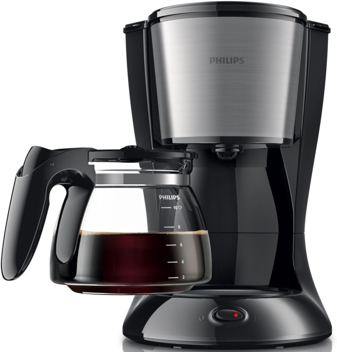 Кофеварка Philips HD7462/20, капельная, черный / серебристый