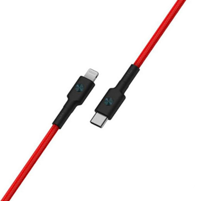 USB кабель ZMI USB-кабель ZMI AL875 USB Type-c to Lightning PP braided Cable 1.5m red ZMKAL875CNRD