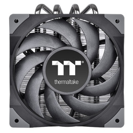 Кулер Thermaltake ToughAir 110 (CL-P073-AL12BL-A) (Intel: LGA 1851/1700/1200/1156/1155/1151/1150, AMD: AM5/AM4/AM3+/AM3/AM2+/AM2/FM2/FM1, крепление на винтах, 4 тепловые трубки (6мм), размер вентилятора: 120x120x25мм, 2000об/мин, 58.35CFM, 23.6dB(A), PWM,