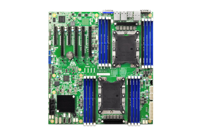 Серверная материнская плата Gooxi G2DE-B EATX dual socket motherboard; 304.8mm L *330.2mm W -support Intel XEON 1st and 2nd gen processor; TDP 205W; 16*DDR4 ECC RDIMM/LRDIMM slots; 6*PCIe 3.0 slots support 2*PCIe 3.0x8, 4*PCIe 3.0x16 4.00.104.0010