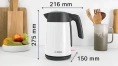 Электрочайник Bosch TWK7L461 2400 Вт, объем 1.7 л, материал корпуса: металл/пластик, материал колбы: нержавеющая сталь, с возможностью вращения на 360°, механическое управление