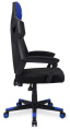 Кресло игровое Oklick 111G, сетка/ткань, до 150кг, черный/синий