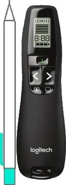 Презентер Logitech R800 USB 30м черный (910-001360)