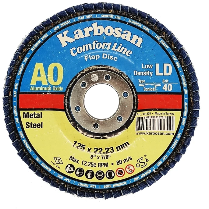 Диск лепестковый Flap 125x22 мм, Р40 Karbosan KAR-981370