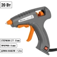 Клеевой пистолет TDM ELECTRIC КП-20-1, 7 мм, подставка,, шнур 1,3 м, 20 Вт, Т=220 С Гранит SQ1024-0303