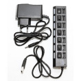 5bites HB27-203PBK Концентратор 7*USB2.0 / БП 5В-2А / 1M / BLACK