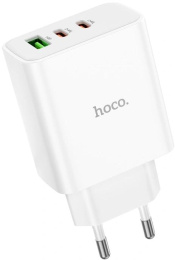 Сетевое зар./устр. Hoco C126A Pure power PD40W three-port 2C1A charger EU 40W 3A PD+QC универсальное белый (28547227)