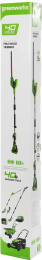 Greenworks Кусторез штанговый аккумуляторный Greenworks G40PHA, 40V, 51см, без АКБ и ЗУ [2300407]