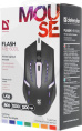 Мышь проводная Defender Flash MB-600L, игровая, оптическая, USB, 1200dpi, черный [52600]