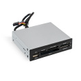 Картридер USB2.0 ExeGate <CR-415> 3.5", мультиформатный: CF/SD/MMC/MS/MS Duo/MS pro/T flash, черный, металл EX283581RUS