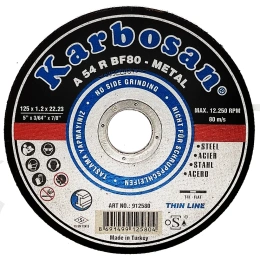 Диск отрезной по металлу 125x1.2x22 мм Karbosan KAR-912580