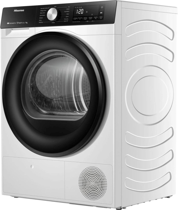 Сушильная машина Hisense DH3S702UWDE белый, с английской панелью управления