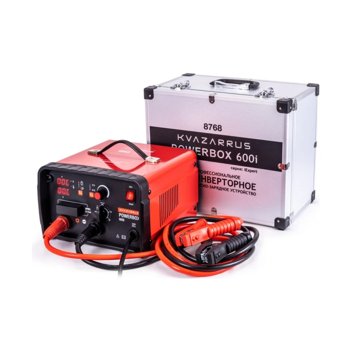 Инверторное пуско-зарядное устройство KVAZARRUS powerbox 600i, таймер, алюминиевый кейс 8768