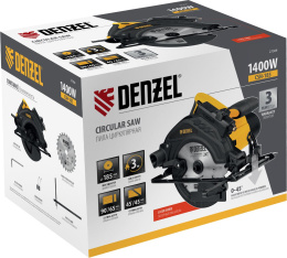 Циркулярная пила дисковая Denzel CSH-185 1400Вт ручная D диска.:185мм 27304