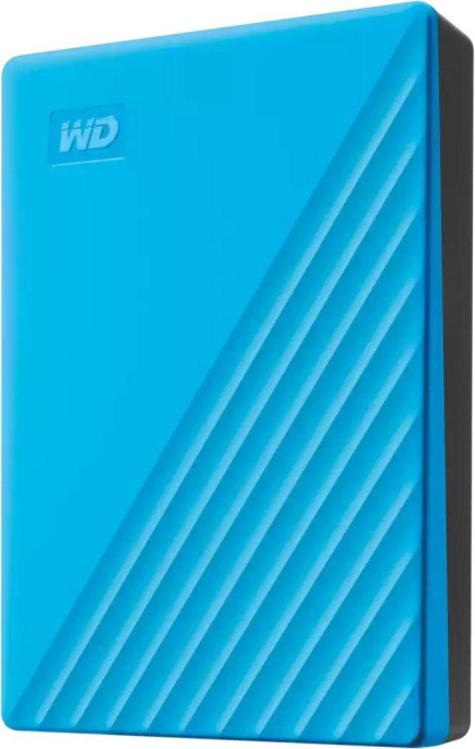 5ТБ Внешний диск HDD WD My Passport WDBPKJ0050BBL-WESN, USB 3.2 Gen 1, голубой