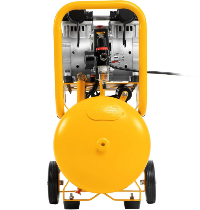 Компрессор поршневой Denzel DLS 2200/50 безмасляный 380л/мин 50л 2200Вт желтый