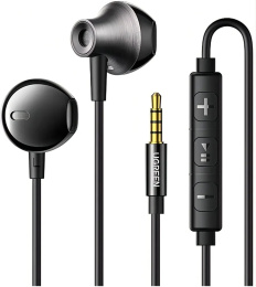 Проводные наушники UGREEN EP106 35755 Wired Earphones 3.5 mm. Цвет: черный