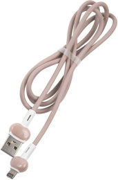 Кабель Redline Candy, Lightning m - USB m , 1м, 2A, розовый [ут000021991]