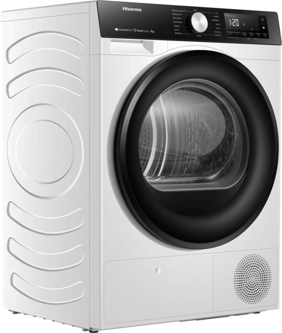 Сушильная машина Hisense DH3S702UWDE белый, с английской панелью управления
