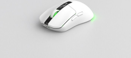 Мышь HAFF NovaPulse (MS-GM200WR) (беспроводная: радио+BT+USB, 6 клавиш, RGB-подсветка, сенсор PixArt PAW3311, DPI: 12000, аккумулятор 400mAh, кабель 1.6 м плетеный TypeC, 78gr, цвет: черный/серый)