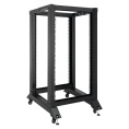 Стойка ExeGate EOR2-24U.1000.BLACK (открытая телекоммуникационная 19", 24U, двухрамная, усиленная, с роликовыми опорами, раздвижная, В1255хШ600х Г(550-790) мм, цвет черный RAL 9004) EX301162RUS