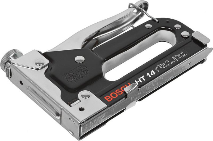 Степлер ручной Bosch HT14 скобы тип 53: 11.4мм 4-14мм гвозди тип 41: 14мм 0603038001