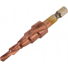 Сверло ступенчатое по металлу Extreme COBALT 4-12 мм, 5 ступеней РОСОМАХА 705001