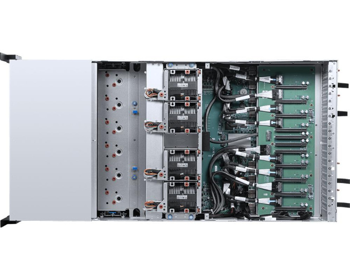 Серверная платформа MSI G4201-HE, 4U, 2x Intel 4/5 gen LGA4677 350w, 32x DDR5, 2x 3.5/2.5'' NVME hsb + 10x 3.5/2.5''S ATA hsb, 2x M.2 2280/22110, 10 PCIe, 1x 1000Base-T Intel I210AT, 3+1 2700W C19 power cords are required 939-S383-01S