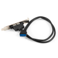 Планка портов в корпус 2xUSB3.0 ExeGate BrctUSB3-2A (USB 3.0 20pin (IDC 20pin F) --> 2x USB 3.0 Af, кабель 45см) EX298295RUS