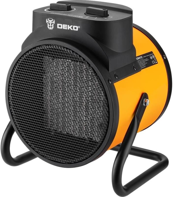 Электрическая тепловая пушка DEKO DKIH3300W, 3.3кВт, оранжевый [082-1011]