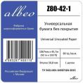 Z80-42-1 Бумага без покрытия Albeo 1067 мм, 80 г/кв.м., 45,7 м