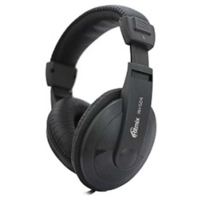 RITMIX RH-524, Black {Наушники. 40 мм, 20-20000 Гц, 32 Ом, 99 дБ ± 3 дБ, 3.5мм, 2м}
