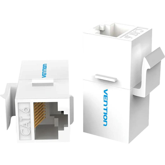 Адаптер-соединитель Vention RJ45 F / RJ45 F 8p8c кат. 6, Белый Адаптер-соединитель Vention RJ45 F / RJ45 F 8p8c кат. 6, Белый IPGW0