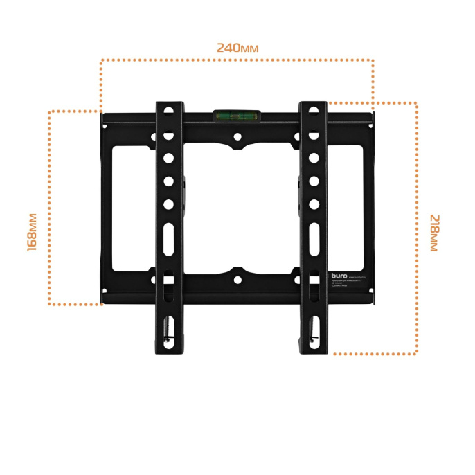 Кронштейн для телевизора Buro FX1S, 15-48", настенный, фиксированный,  черный [bm25a52ff0]