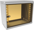 Шкаф коммутационный Suprlan ТВЛ-9U-600-350-СР 05-1090 настенный 9U 600x350мм пер.дв.стекл направл.под закл.гайки RAL 7035 285мм 15кг 500мм металл