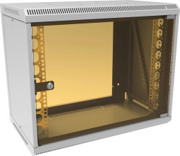 Шкаф коммутационный Suprlan ТВЛ-9U-600-350-СР 05-1090 настенный 9U 600x350мм пер.дв.стекл направл.под закл.гайки RAL 7035 285мм 15кг 500мм металл