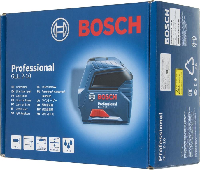 Нивелир лазерный BOSCH GLL 2-10 в кор. 0601063L00