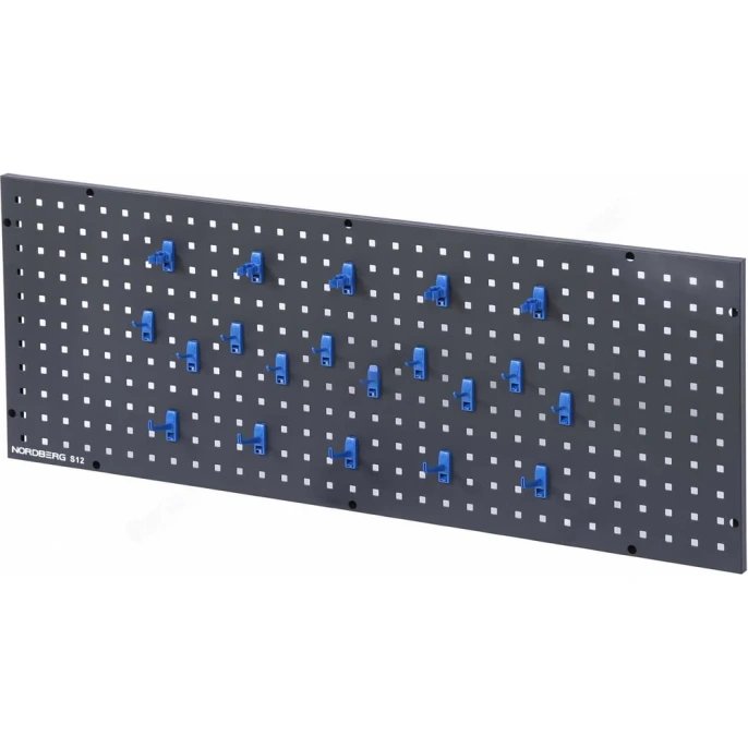 Перфорированная панель 1200x450 мм с набором крюков NORDBERG S12