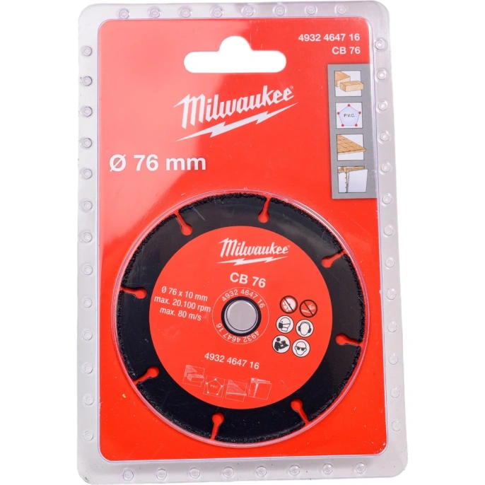 Диск по дереву и пластику, 76х10 мм Milwaukee 4932464716