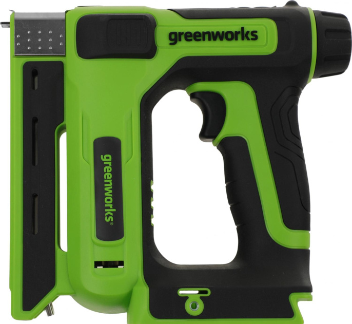 Степлер ручной Greenworks G24CS10 скобы 4/55/90/18GA 3400107